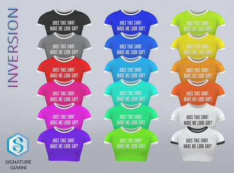 Second Life Marketplace - [INVERSION] Short top - V4 (FATPACK)